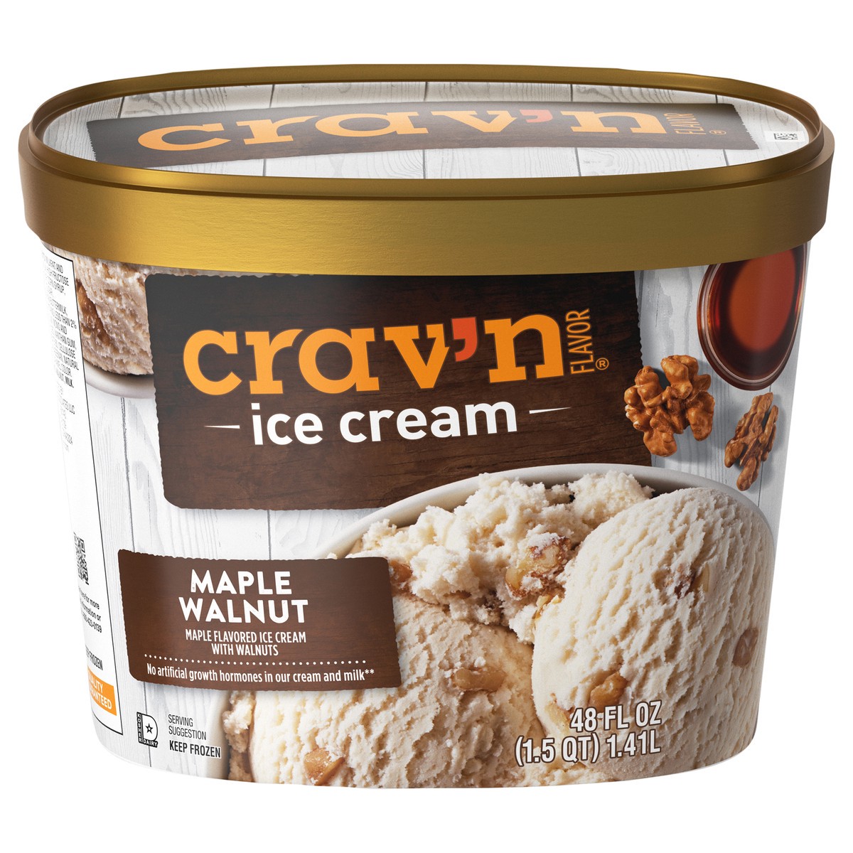 slide 3 of 4, Crav'n Flavor Maple Walnut Ice Cream 48 fl oz, 48 fl oz