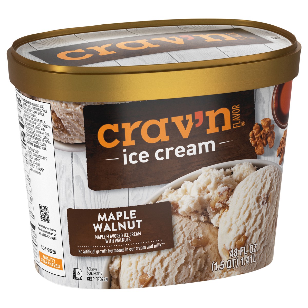 slide 4 of 4, Crav'n Flavor Maple Walnut Ice Cream 48 fl oz, 48 fl oz