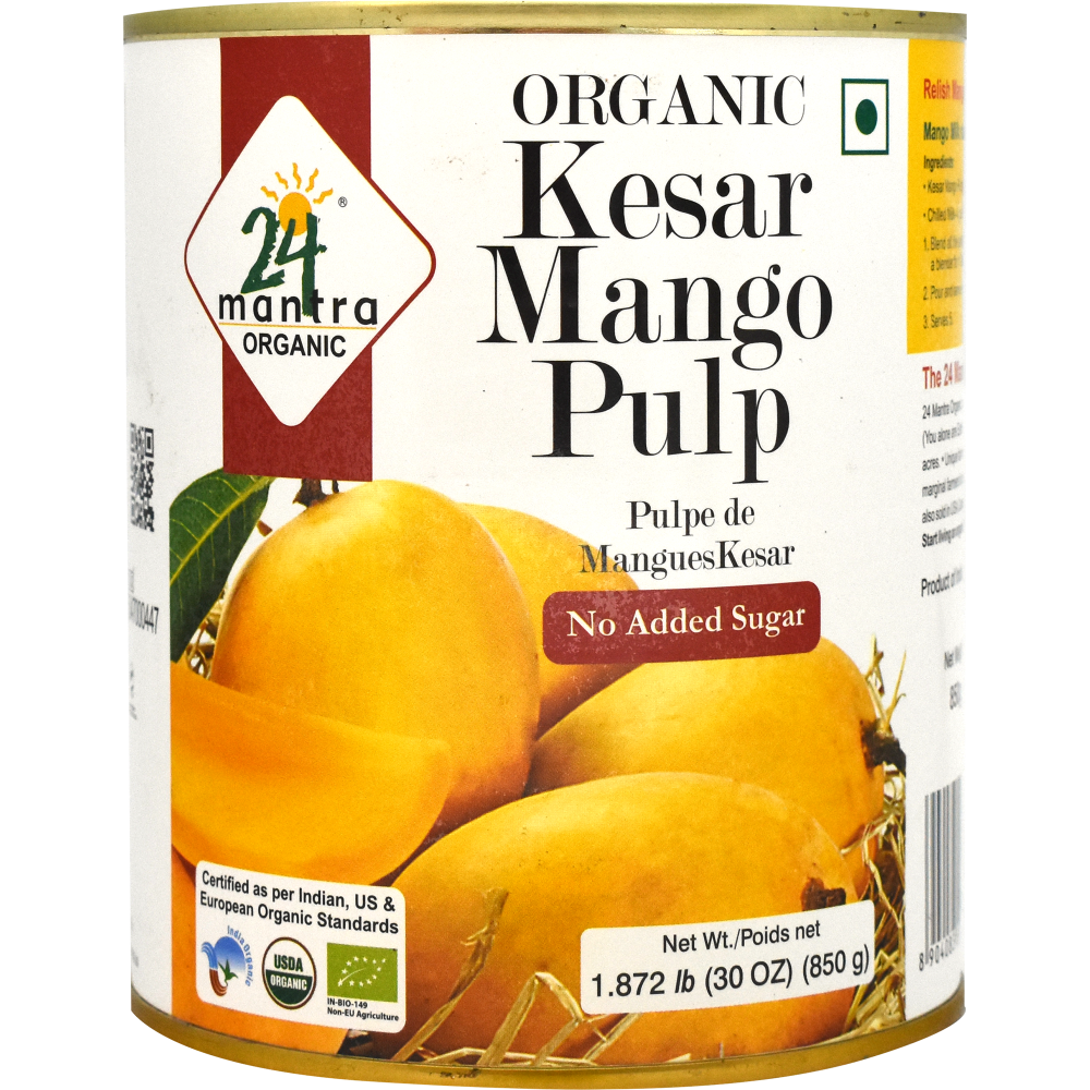 slide 3 of 3, 24 Mantra Organic Kesar Mango Pulp, 30 oz