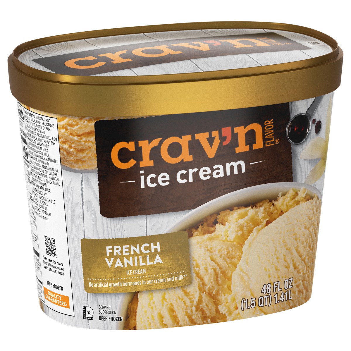 slide 4 of 4, Crav'n Flavor French Vanilla Ice Cream 48 fl oz, 48 fl oz