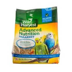 Wild Harvest Advanced Nutrition Parakeet 4 Pounds, Seed And Grain Mix