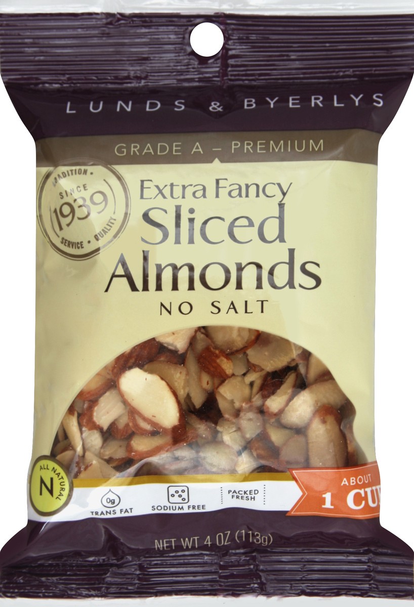 slide 1 of 3, Lunds & Byerlys Almonds 4 oz, 4 oz