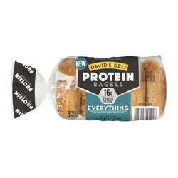 David's Deli Protein Bagels, Everything 5 ct