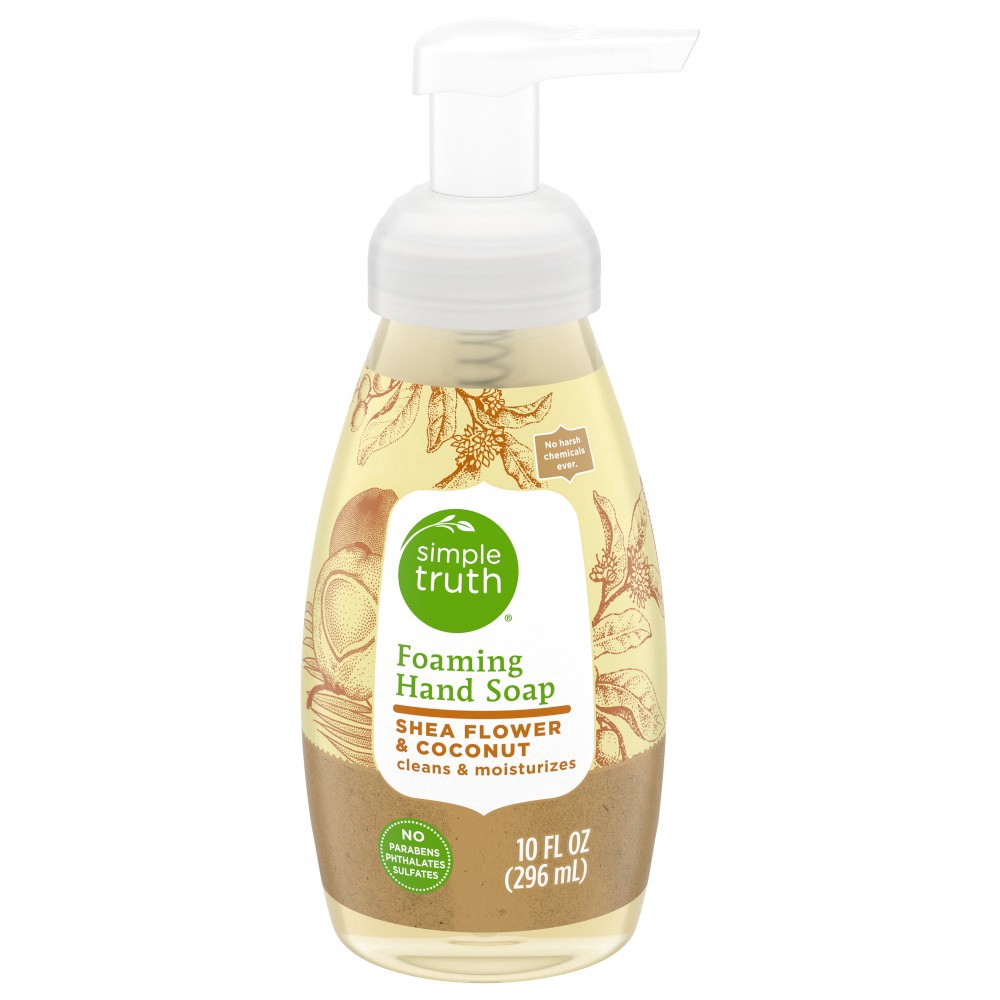 slide 1 of 6, Simple Truth Shea Flower & Coconut Foaming Hand Soap, 10 oz