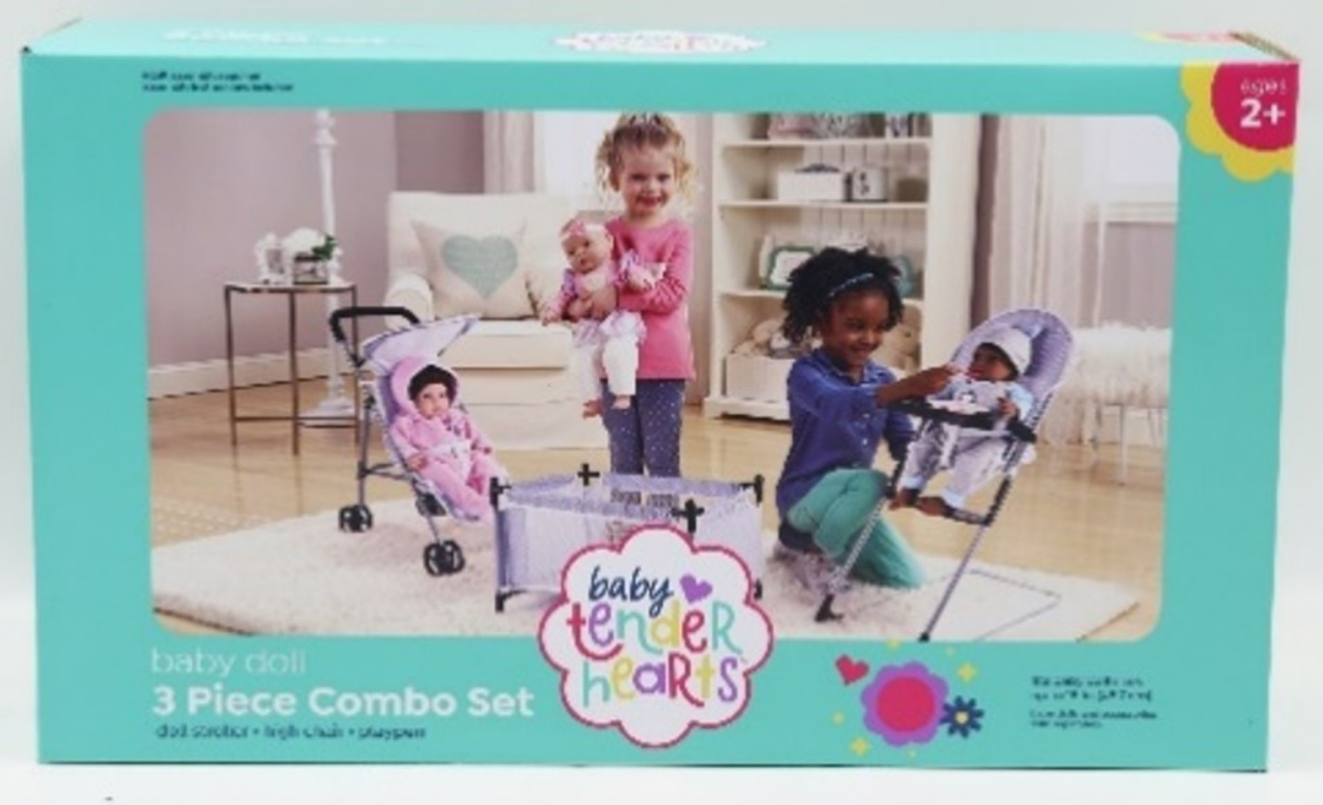 slide 1 of 2, Baby Tender Hearts BTH 3-IN-1 COMBO SET, 1 ct