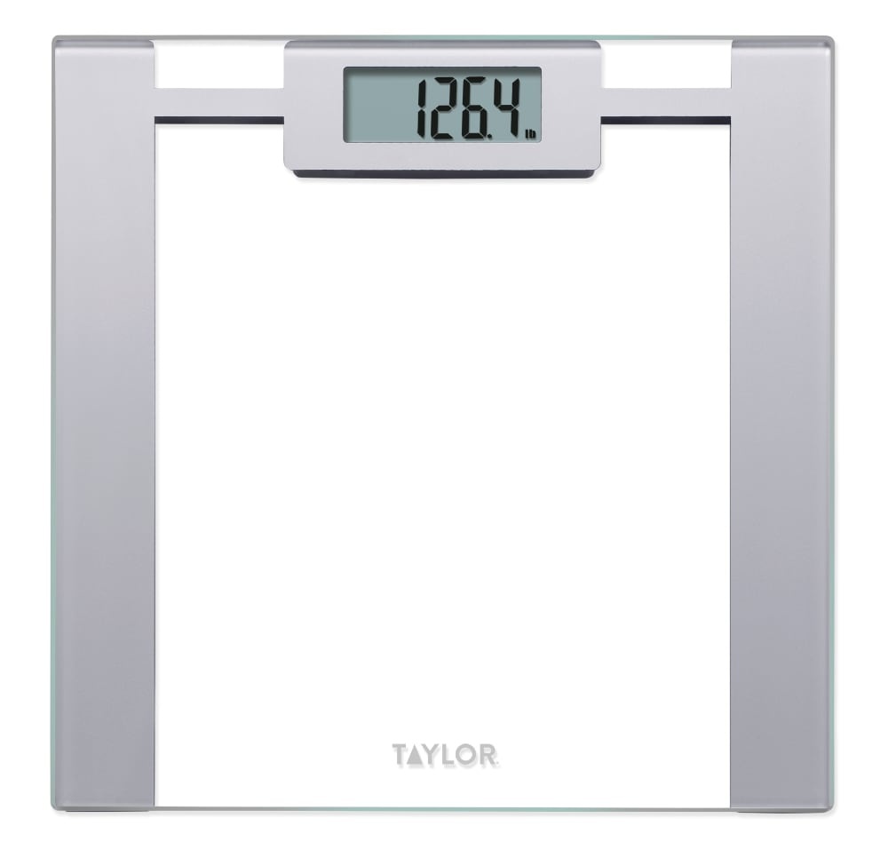 slide 1 of 2, Taylor Glass Bathroom Scale - Clear, 1 ct