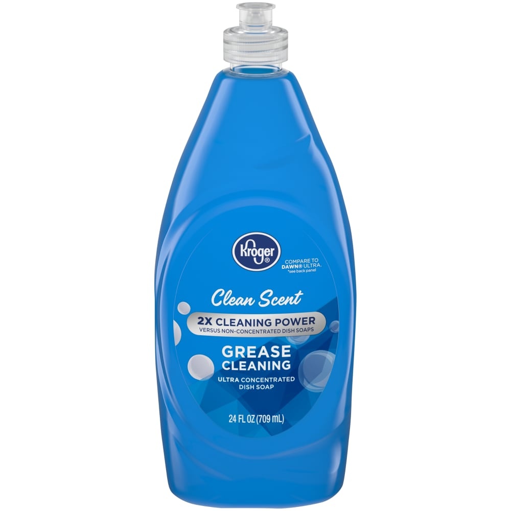 slide 1 of 1, Kroger Home Sense Clean Scent Grease Cleaning Ultra Concentrated Dish Soap Bottle, 24 fl oz