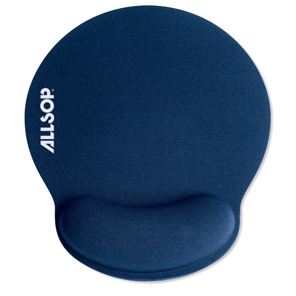 slide 1 of 1, Allsop Mouse Pad With Wrist Rest - Blue, 0.25 in x 9.75 in x 11.5 in