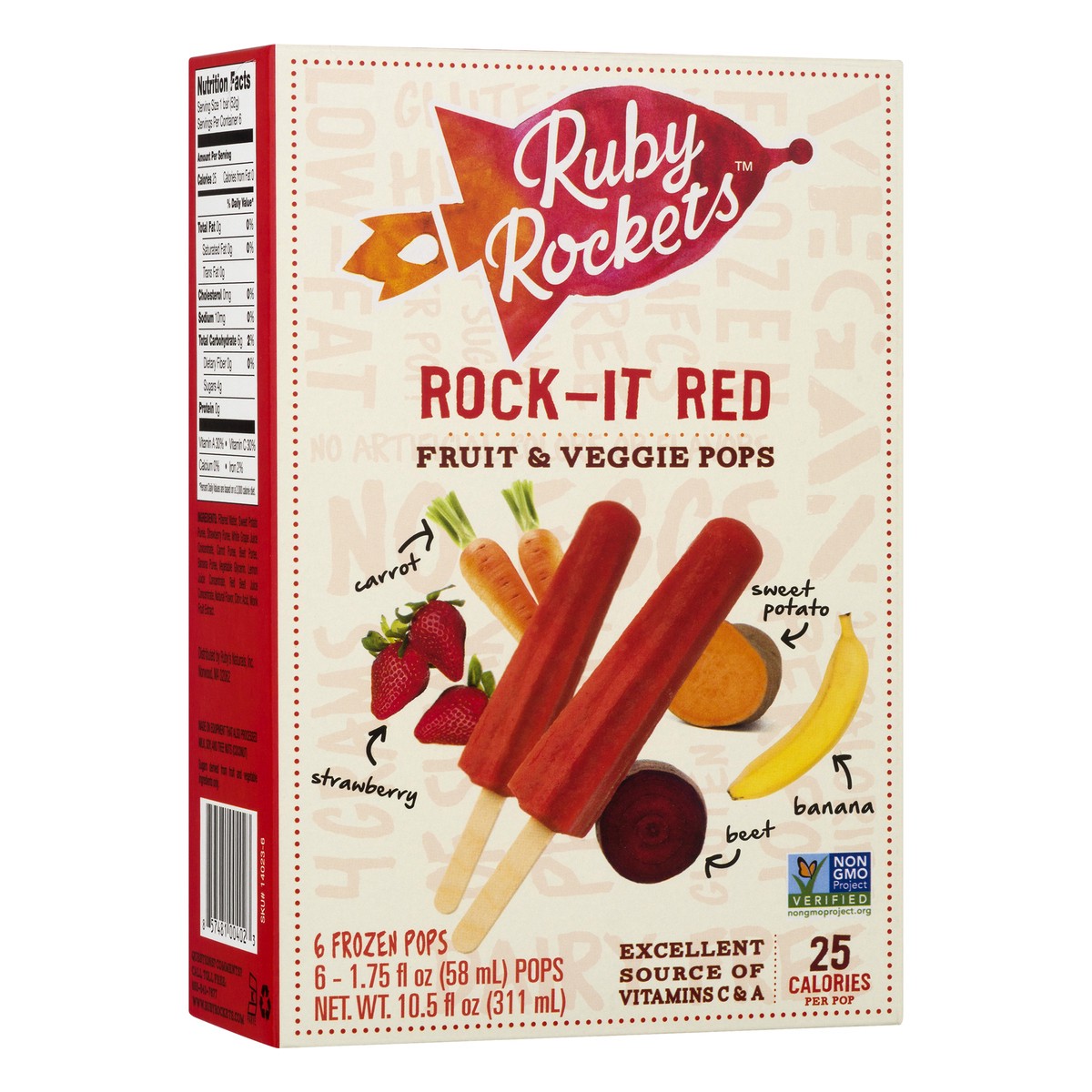 slide 7 of 12, Ruby Rocket's Fruit & Veggie Pops 6.0 ea, 6 ct