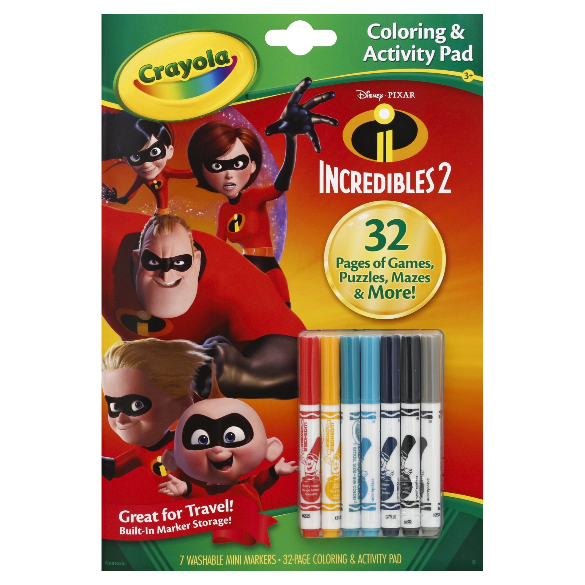 slide 1 of 5, Crayola Incredibles 2 Coloring & Activity Pad w/Markers, 1 ct