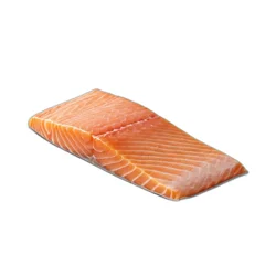 Giant Atlantic Salmon Portions Boneless Skin-On Farm Raised Frozen