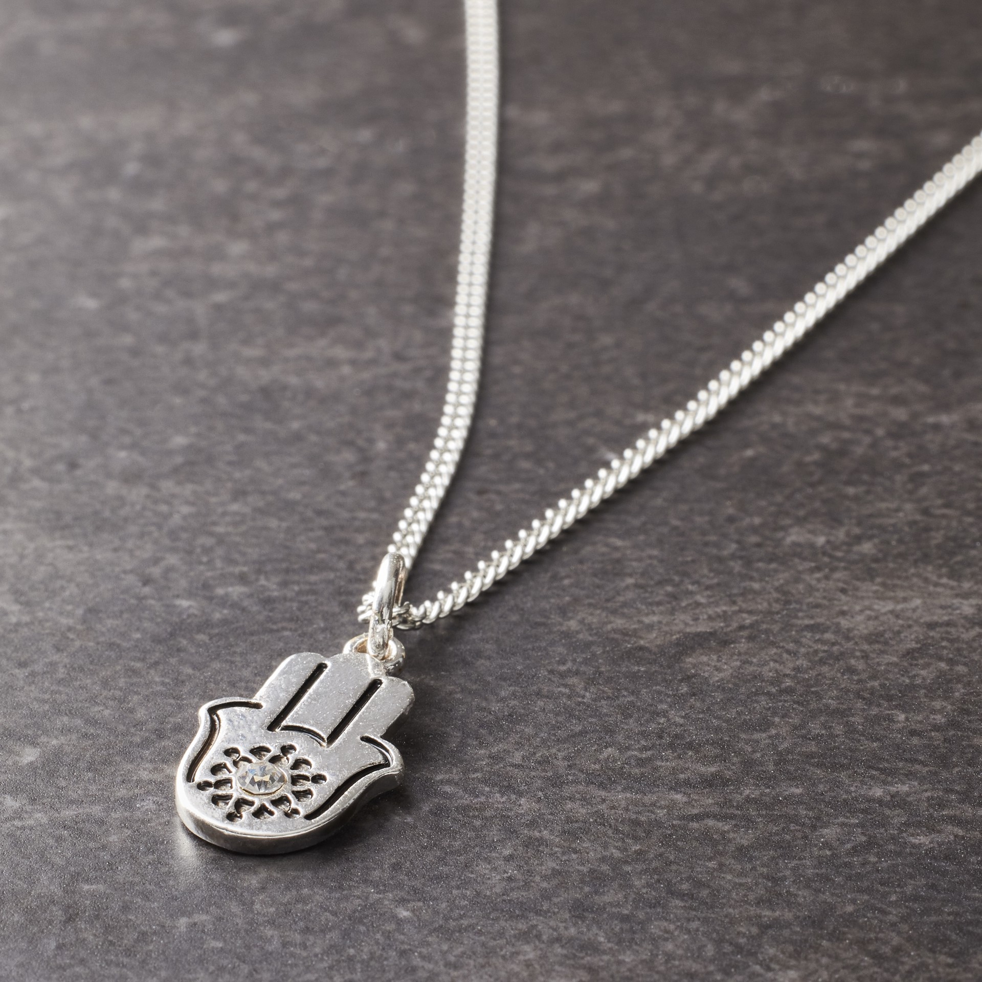 slide 2 of 2, Charmalong Silver Plated Hamsa Charm By Bead Landing, 0.6 in x 0.4 in x 0.2 in