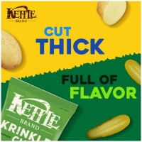 slide 11 of 19, Kettle Brand Krinkle Cut Dill Pickle Kettle Potato Chips, 7.500 oz