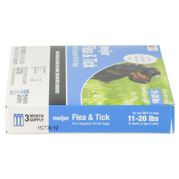 slide 8 of 13, Meijer Pro II Squeeze-On Flea & Tick for Dogs, 11 ct; 20 lb, 3 ct