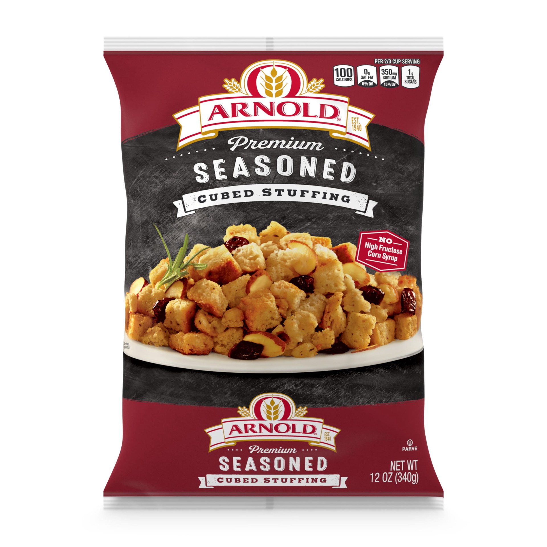 slide 1 of 5, Arnold Premium Seasoned Cubed Stuffing, 12 oz, Stuffing Bread, Bag, 12 oz