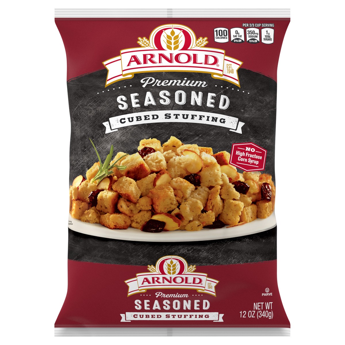 slide 1 of 5, Arnold Premium Seasoned Cubed Stuffing, 12 oz, 12 oz