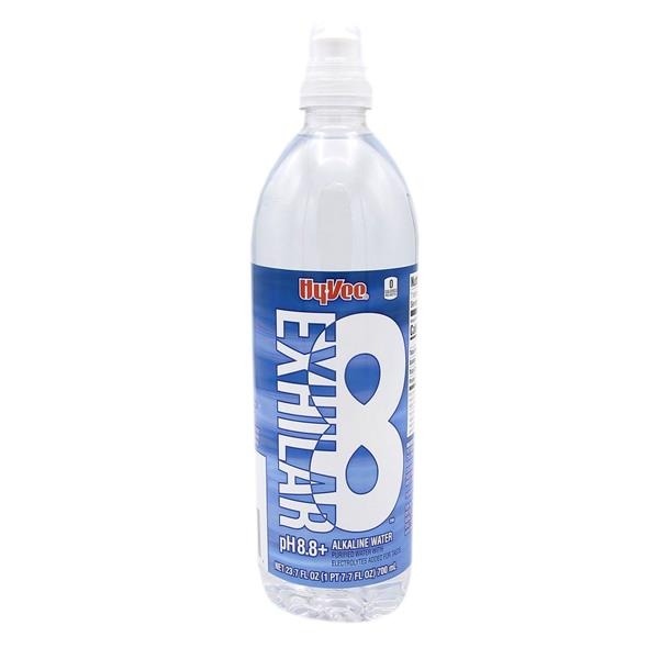 slide 1 of 1, Hy-vee Exhilar8, Purified Alkaline Water With Electrolytes - 23.7 fl oz, 23.7 fl oz