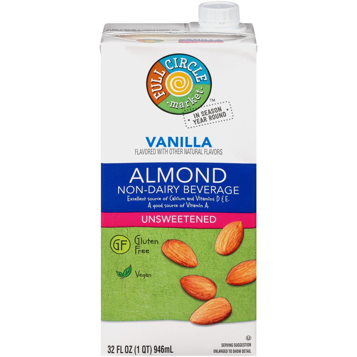 slide 1 of 9, Full Circle Market Almond Milk Vanilla, 32 fl oz