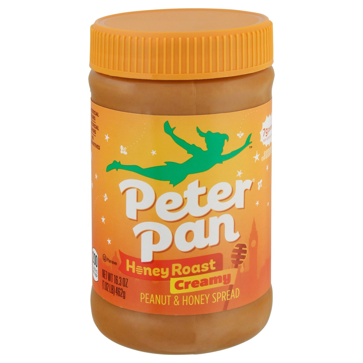 slide 1 of 14, Peter Pan Creamy Honey Roast Peanut Butter Spread, 16.3 OZ, 16.3 oz