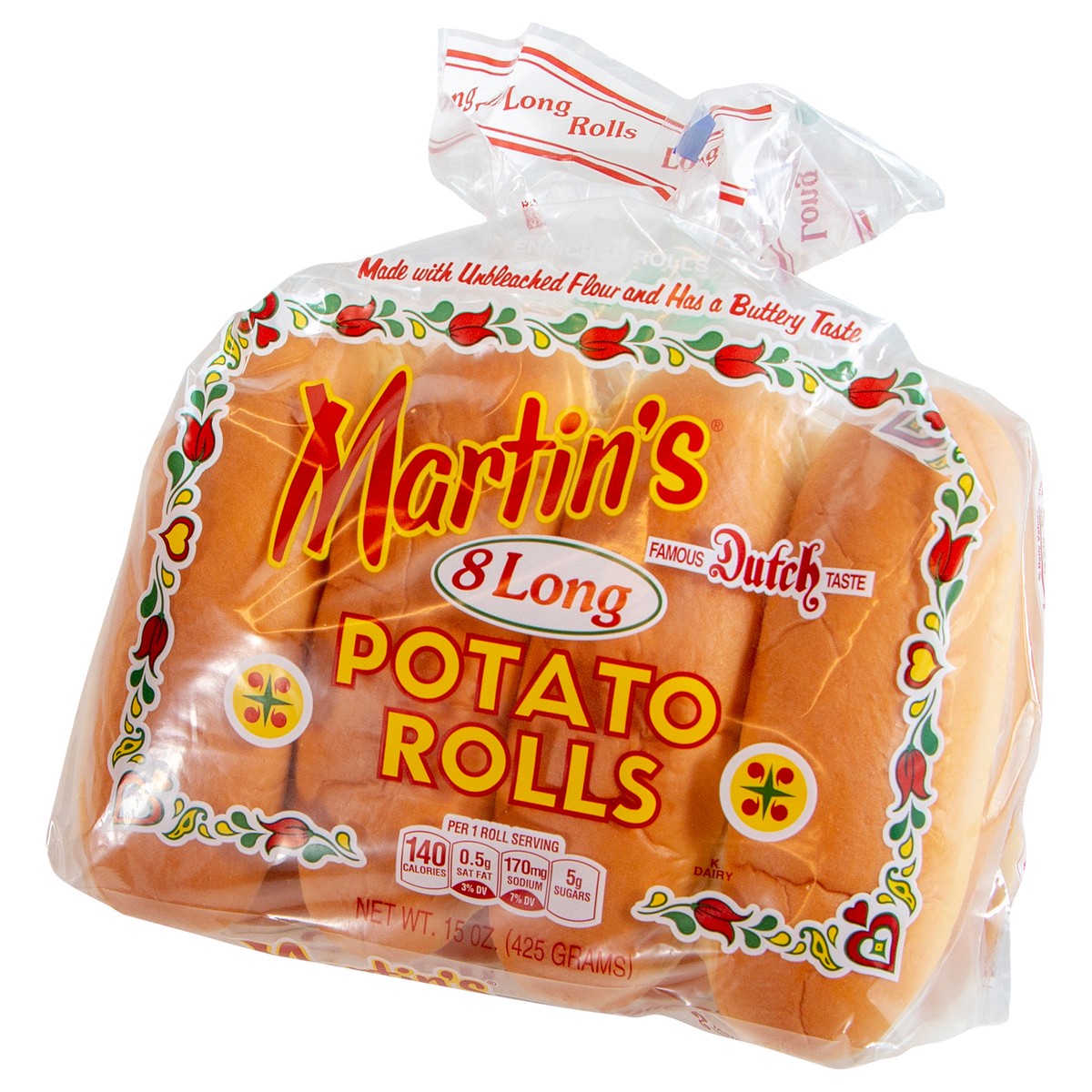 slide 7 of 9, Martin's Long Potato Rolls, 8 ct