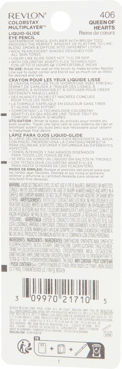 slide 8 of 13, Colorstay Queen of Hearts 406 Eye Pencil 0.03 oz, 0.03 oz