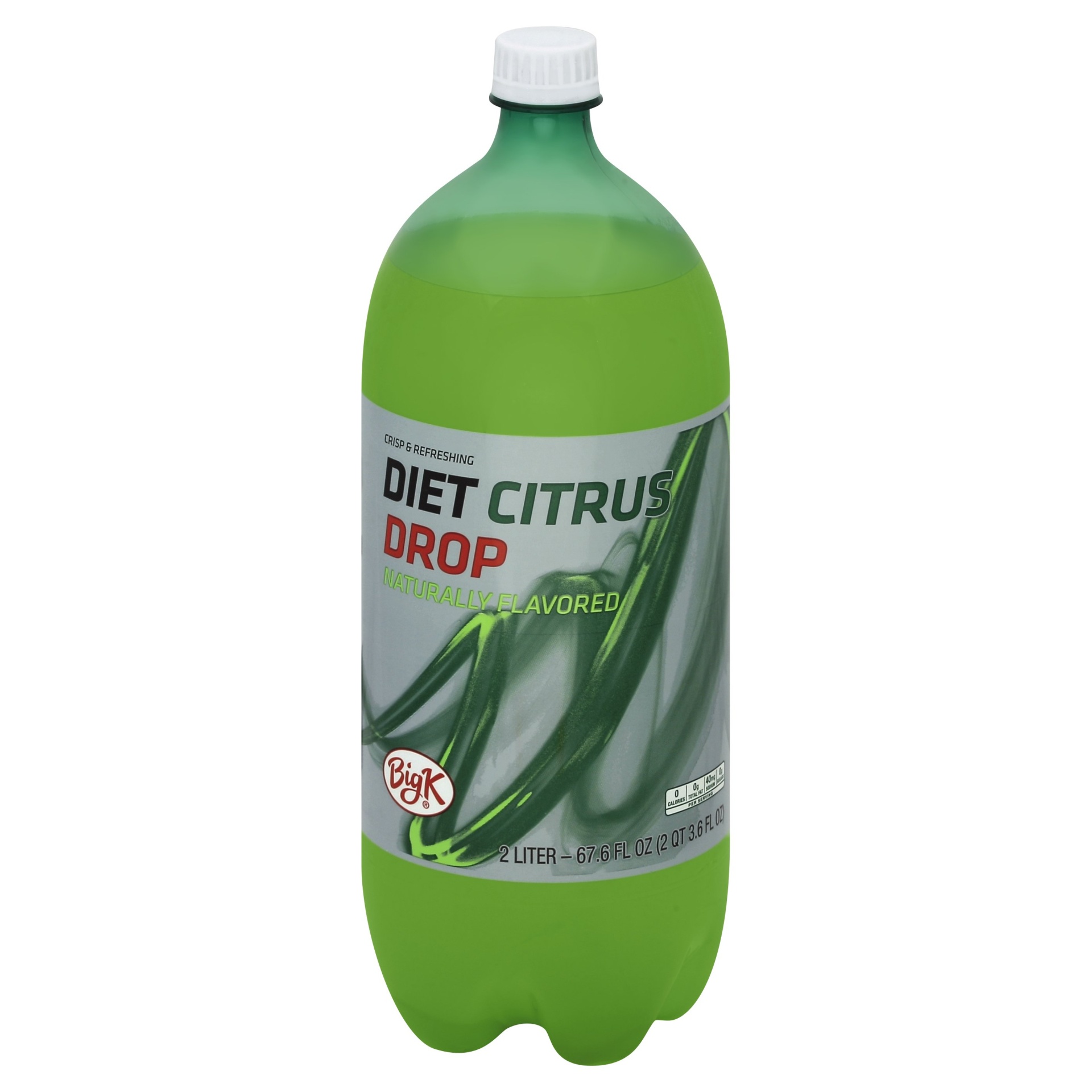 slide 1 of 1, Big K Diet Citrus Drop Soda, 2 liter