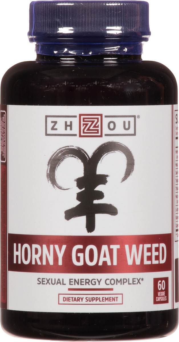 slide 1 of 9, Zhou Horny Goat Weed With Maca & Tribulus Dietary Supplement, 60 ct