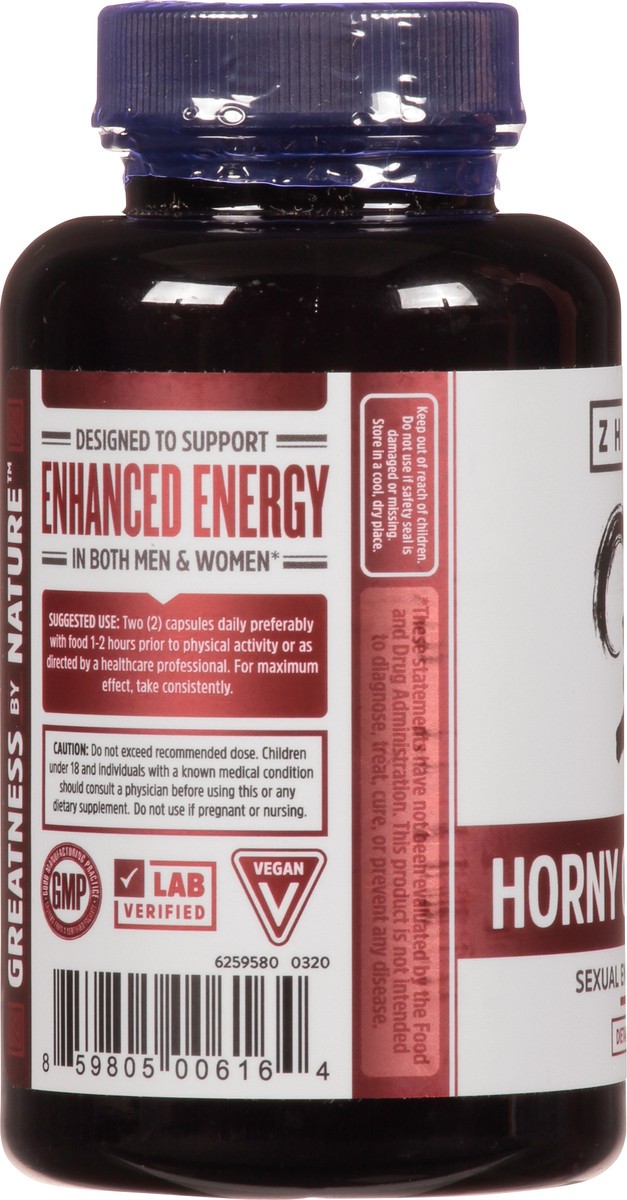 slide 7 of 9, Zhou Horny Goat Weed With Maca & Tribulus Dietary Supplement, 60 ct