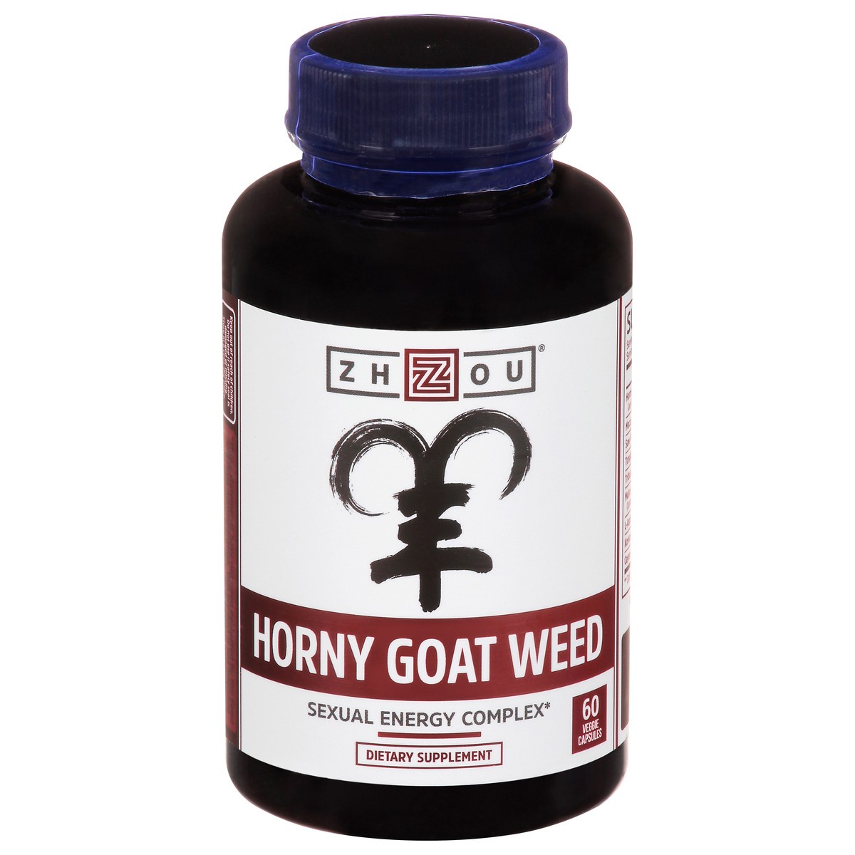 slide 1 of 9, Zhou Horny Goat Weed With Maca & Tribulus Dietary Supplement, 60 ct