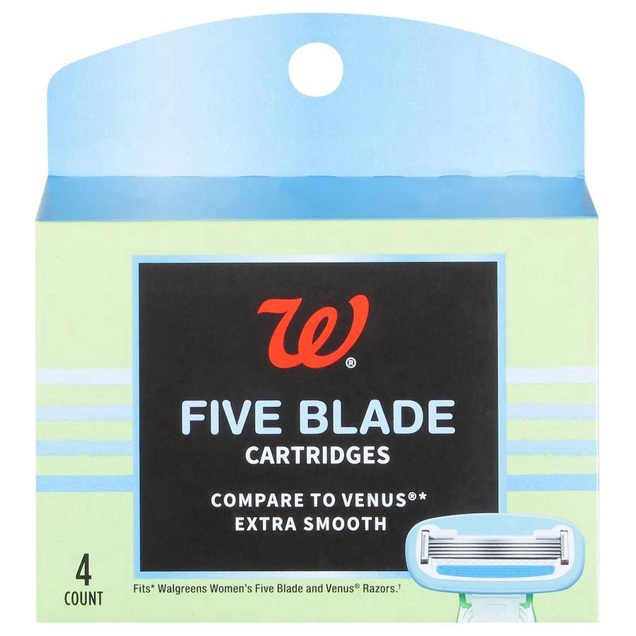 slide 1 of 2, Walgreens Women's Extra-Smooth 5-Blade Cartridges, 4 ct