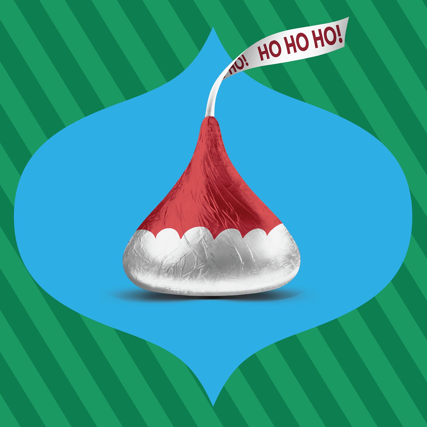 slide 7 of 8, Hershey'Sn Solid Milk Chocolate Santa Hat Kiss, 1.45 oz