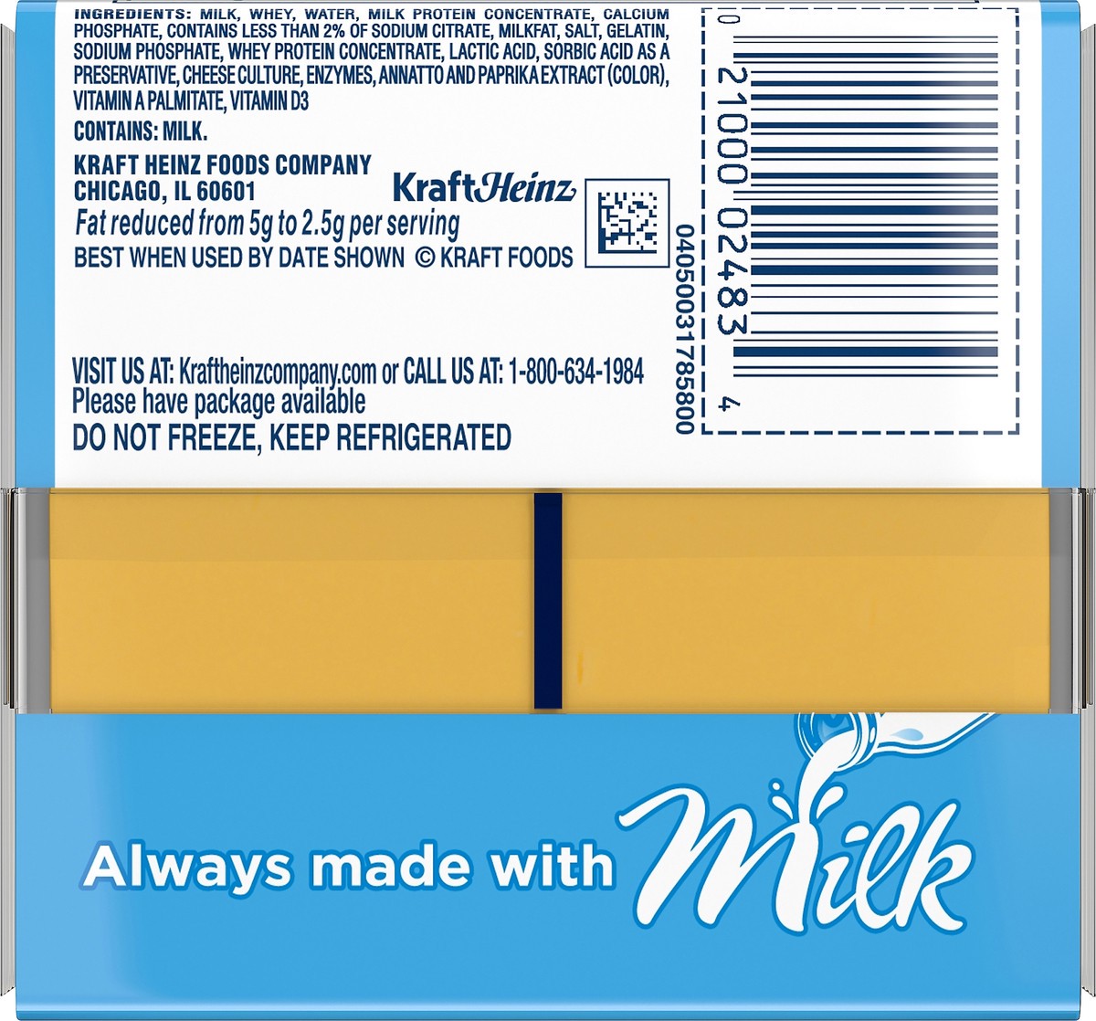 slide 5 of 9, Kraft 2% Milk American Cheese Singles, 