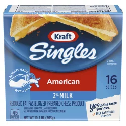 Kraft Singles American Cheese Slices with 2% Milk Pack