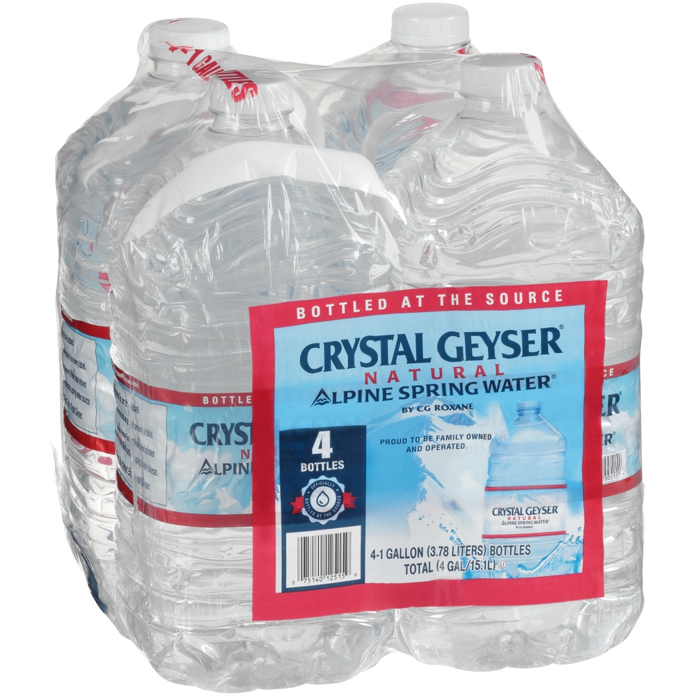 slide 2 of 6, Crystal Geyser Natural Alpine Spring Water, 4 ct; 1 gal