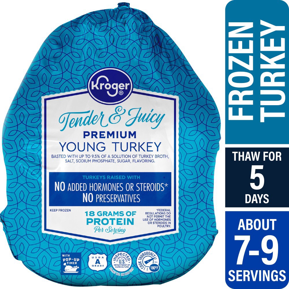 slide 2 of 2, Kroger Whole Frozen Turkey Without Gravy (16-20 Lb), per lb