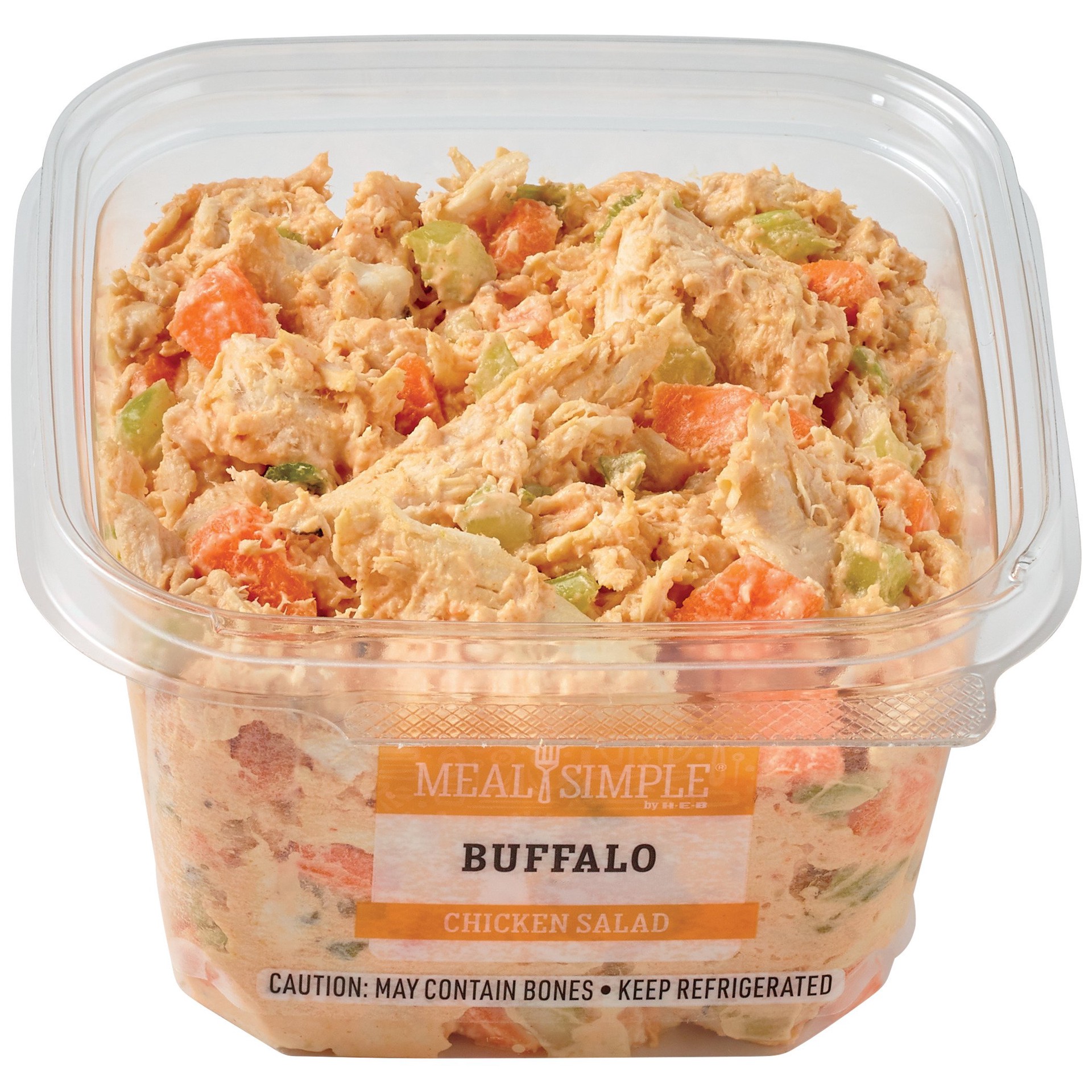 slide 1 of 1, Meal Simple by H-E-B Buffalo Chicken Salad, per lb