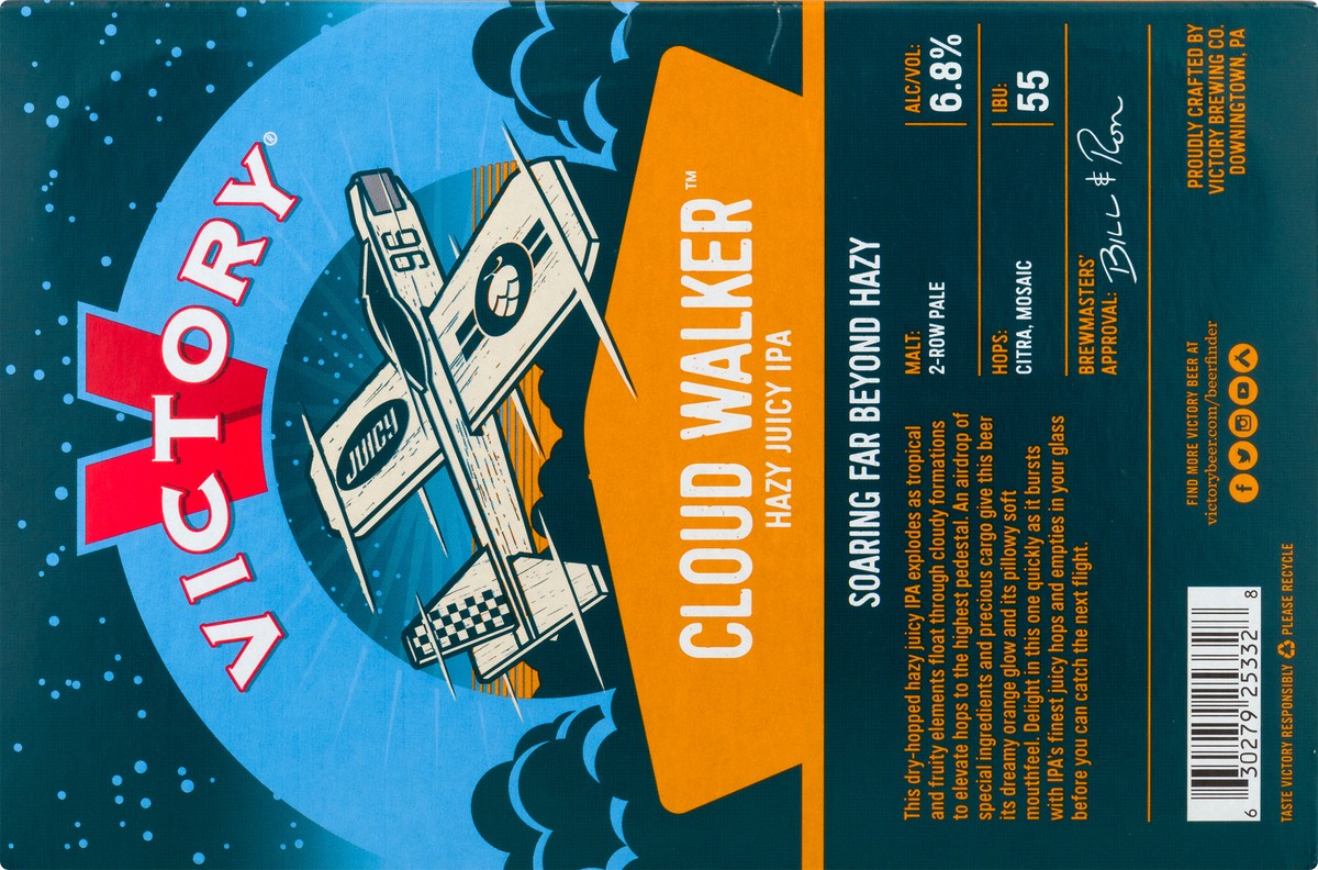 slide 4 of 9, Victory Brewing Company Cloudwalker, 72 fl oz