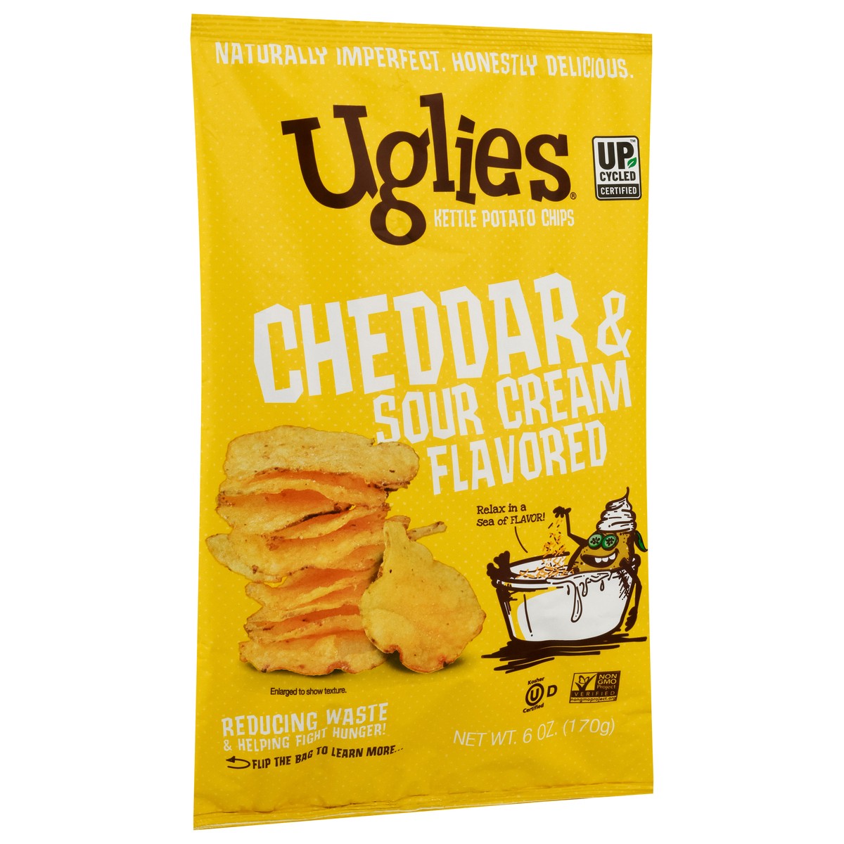 slide 4 of 13, Uglies Kettle Potato Chips, Cheddar & Sour Cream Flavored 6 Oz, 