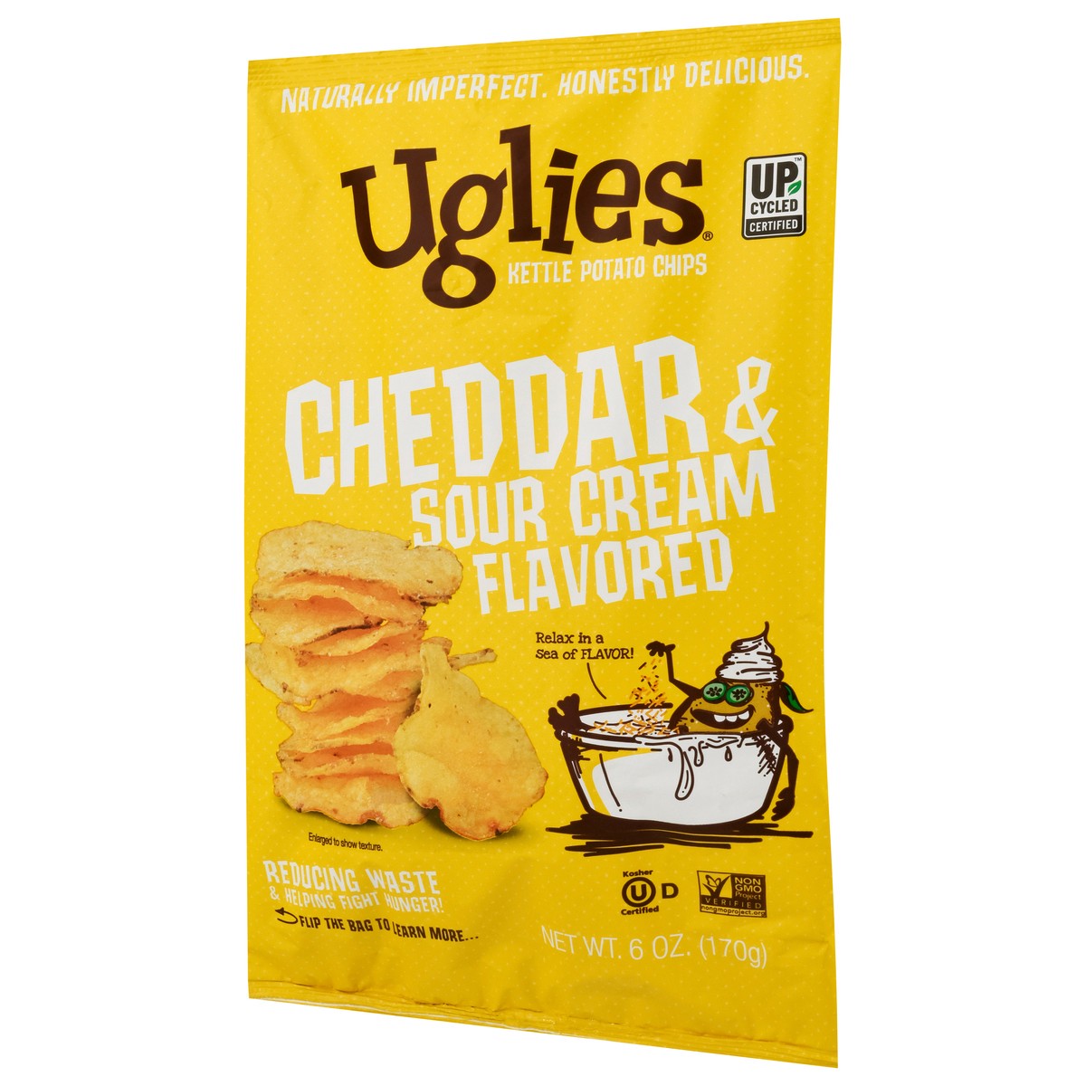 slide 5 of 13, Uglies Kettle Potato Chips, Cheddar & Sour Cream Flavored 6 Oz, 