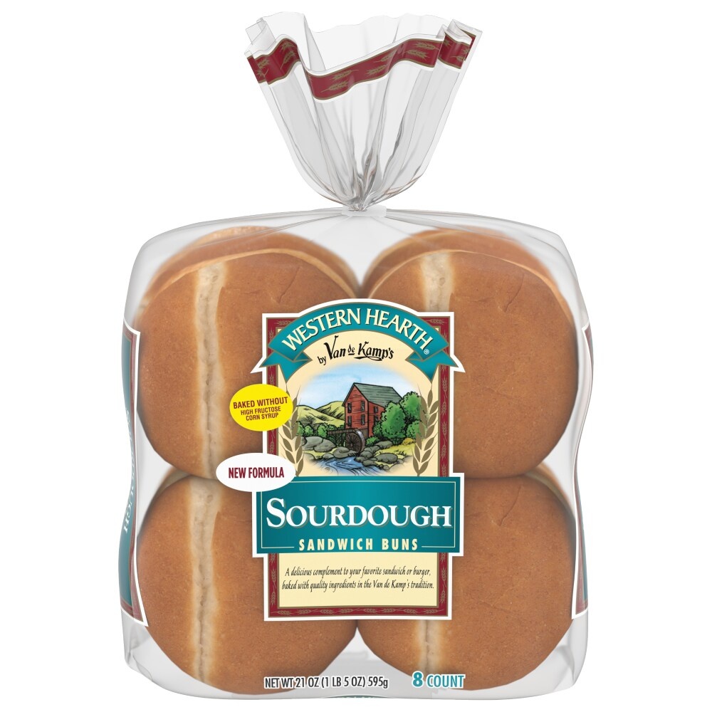 slide 1 of 4, Western Hearth Extra Large Sourdough Sandwich Buns, 8 ct