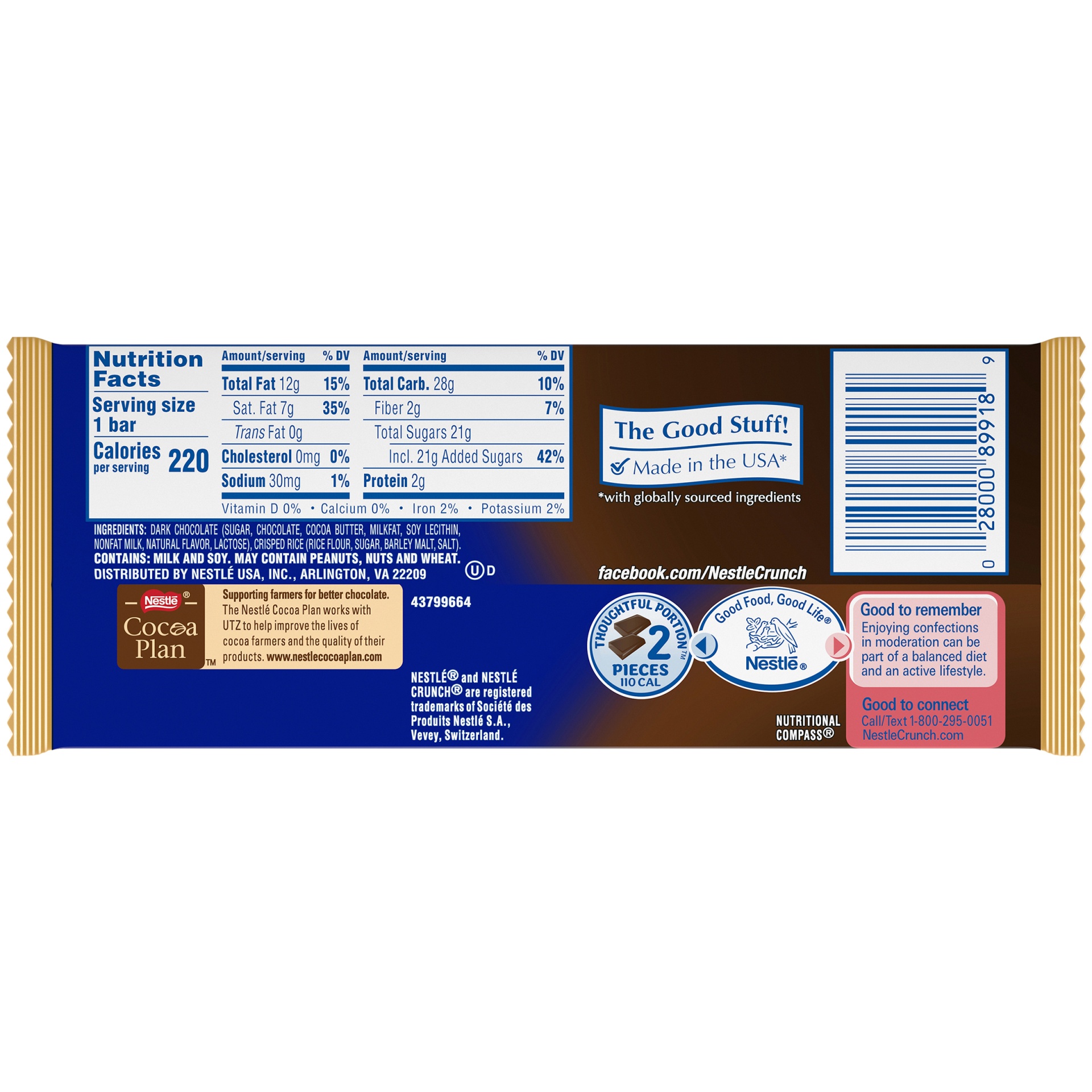 slide 6 of 6, Nestlé Crunch Dark Candy Bar, 1.55 oz