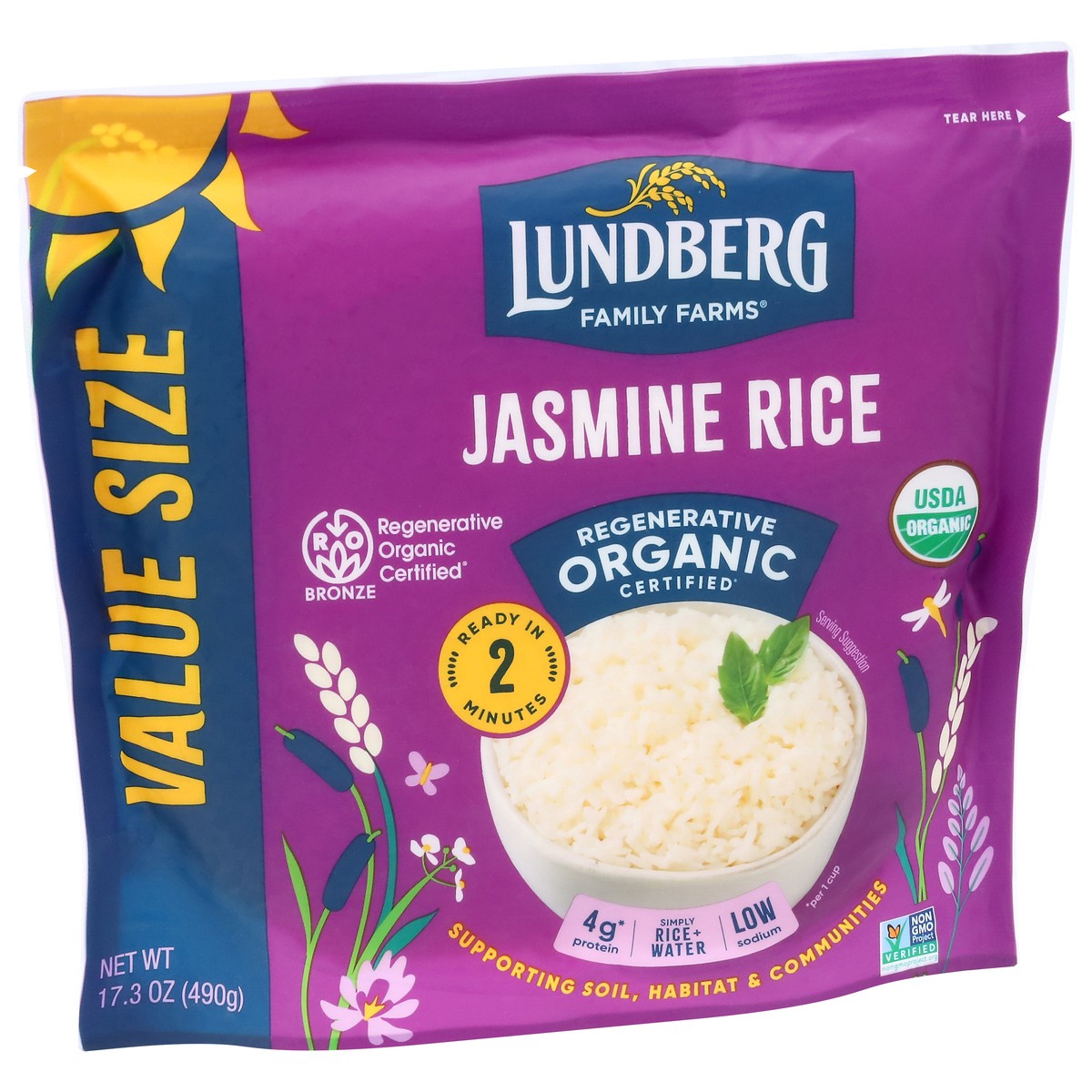 slide 4 of 13, Lundberg Family Farms Value Size Organic Jasmine Rice 17.3 oz, 17.30 oz
