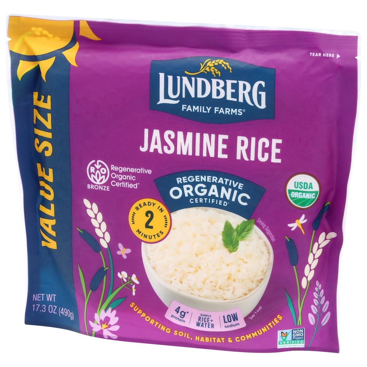 slide 12 of 13, Lundberg Family Farms Value Size Organic Jasmine Rice 17.3 oz, 17.30 oz