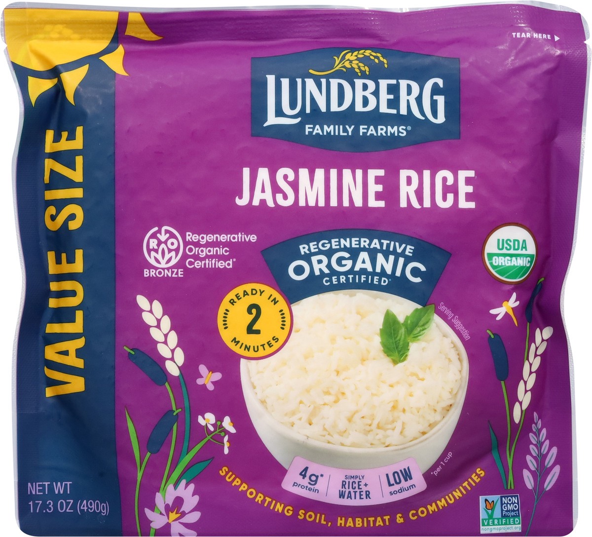 slide 2 of 13, Lundberg Family Farms Value Size Organic Jasmine Rice 17.3 oz, 17.30 oz