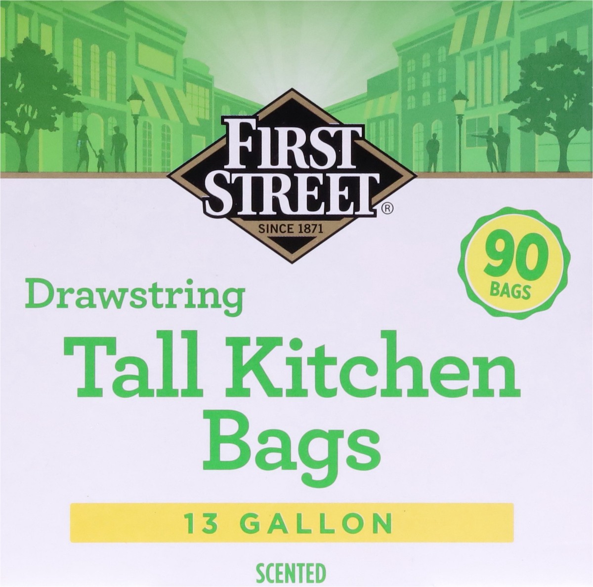 slide 7 of 12, Fs Drawstring Tall Kitchen Lemon Scent, 90 ct