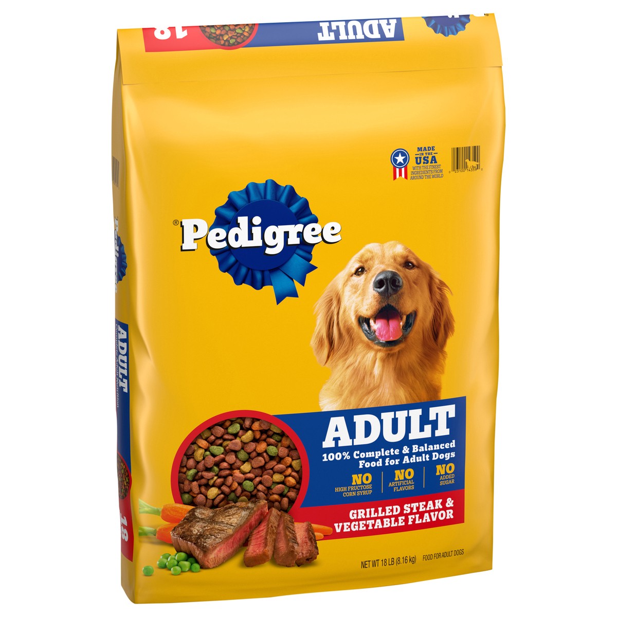 slide 14 of 15, Pedigree Adult Grilled Steak & Vegetable Flavor Food for Dogs 18 lb, 18 lb