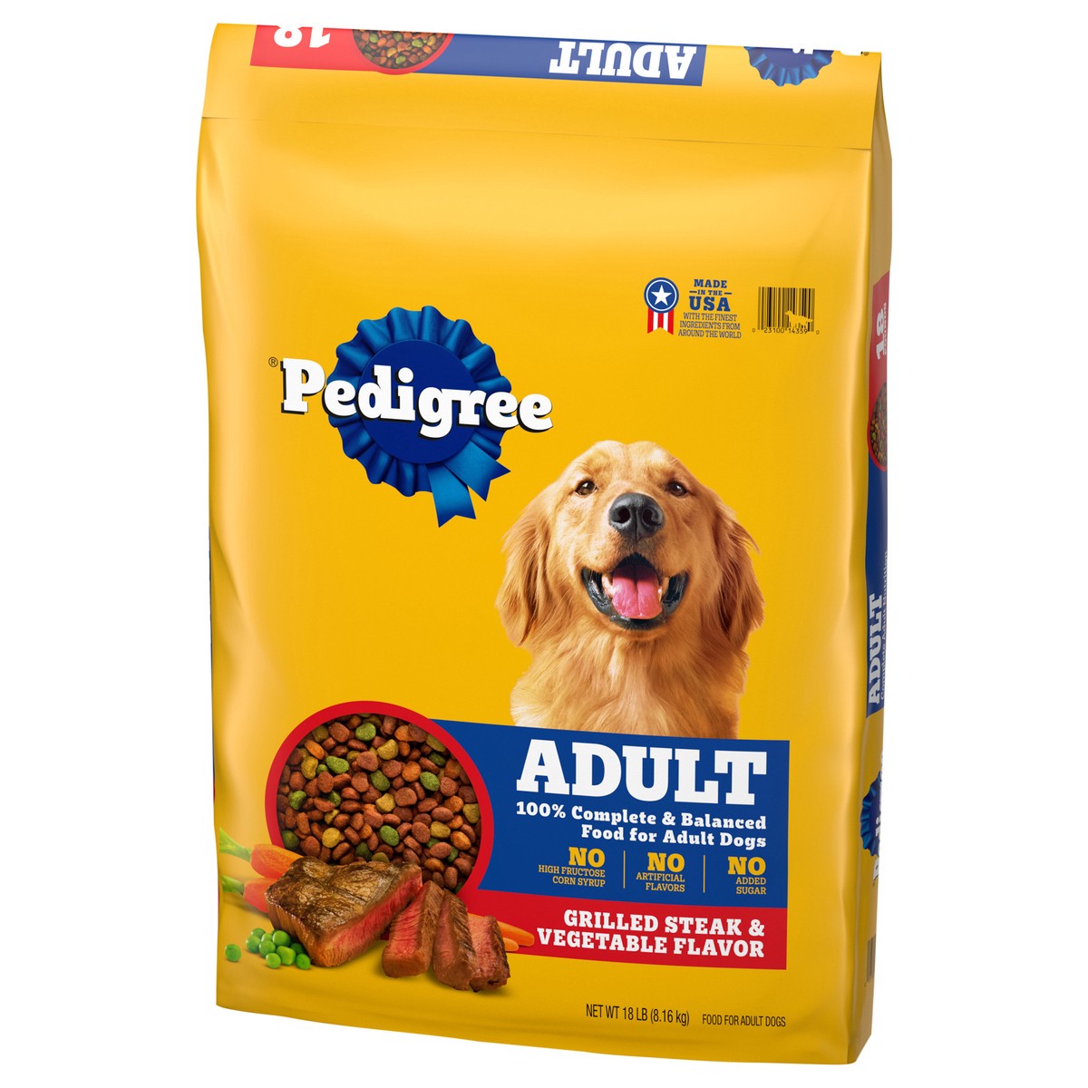 slide 7 of 15, Pedigree Adult Grilled Steak & Vegetable Flavor Food for Dogs 18 lb, 18 lb