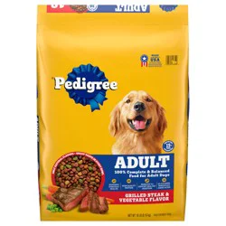 Pedigree Complete Nutrition Adult Dry Dog Food Steak & Vegetable Flavors, 18 lb. Bag