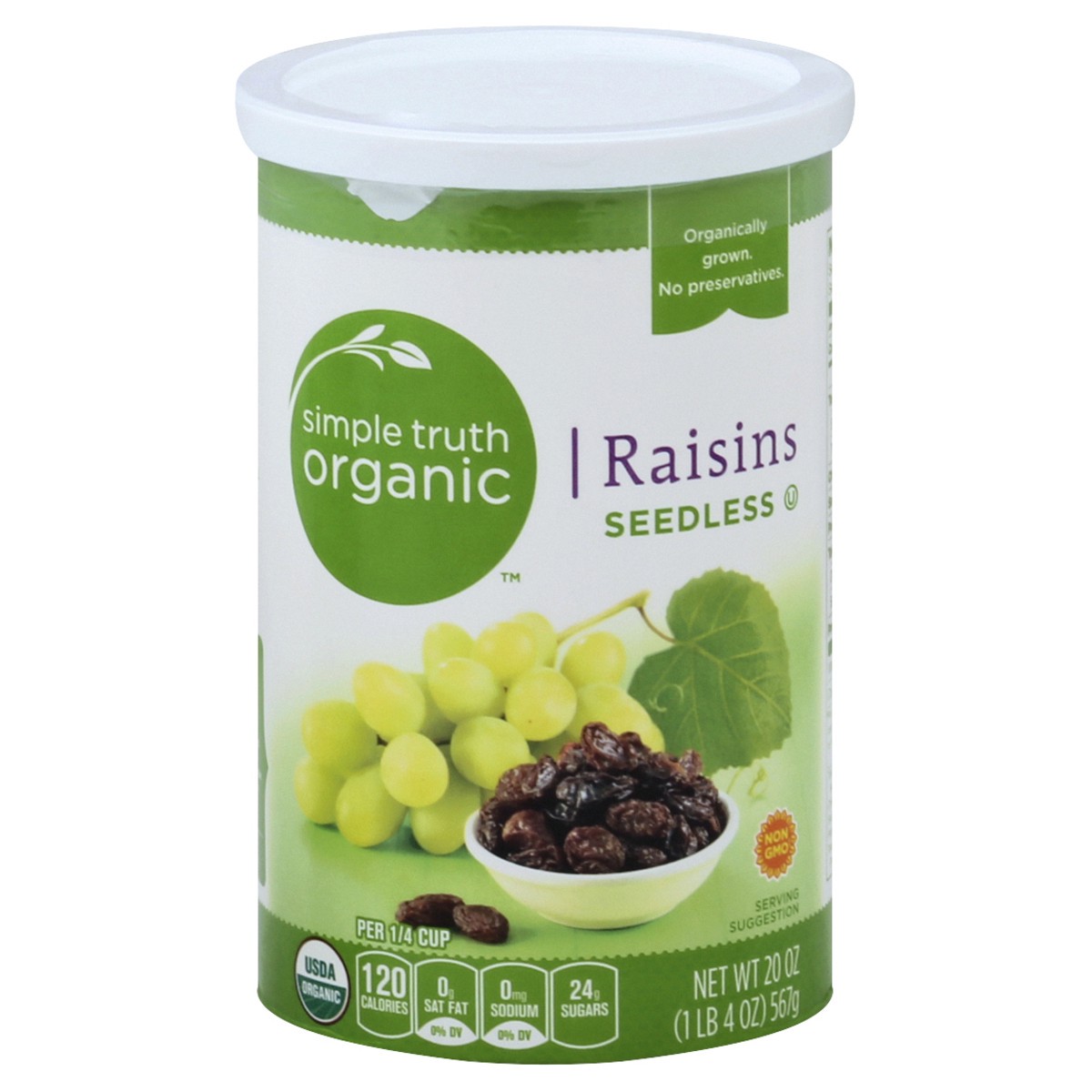 slide 3 of 3, Simple Truth Raisins 20 oz, 20 oz