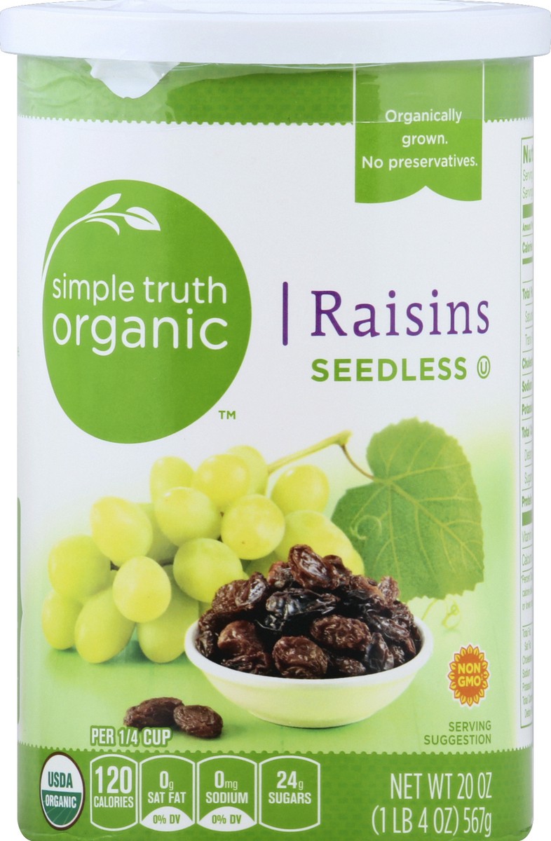 slide 1 of 3, Simple Truth Raisins 20 oz, 20 oz